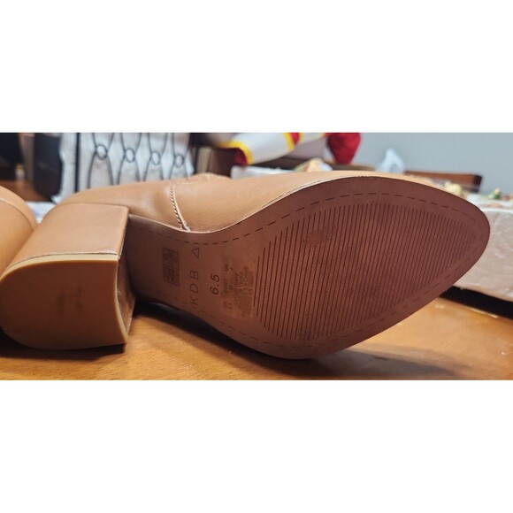 Kelsi Dagger Brooklyn Womens Block Heel Ankle Booties Brown Leather Size 6.5 - Picture 7 of 7